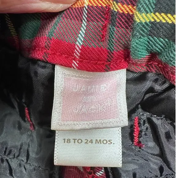Janie and Jack Red and Green Plaid Pants size 18-24 months - Picture 2 of 6